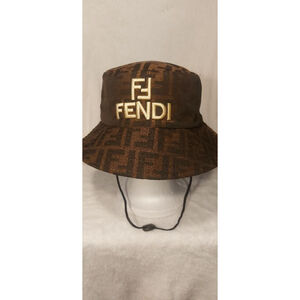Adjustable Brown & Black Bucket Hat